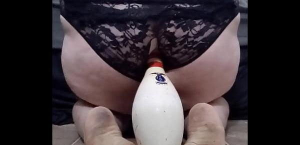  Bowling Pin Anal w Panties On